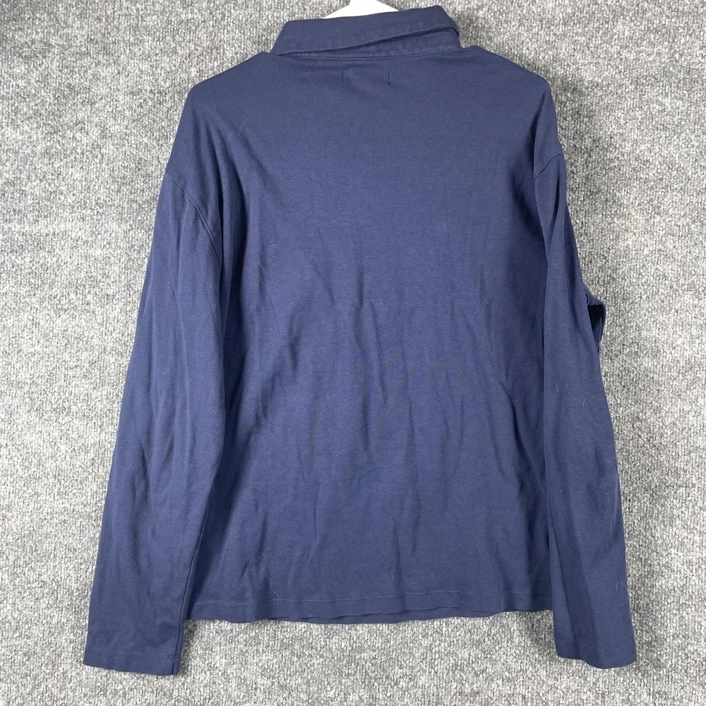 Banana Republic Shirt Mens Large Blue Polo Long Sleeve Collared Button Up Preppy